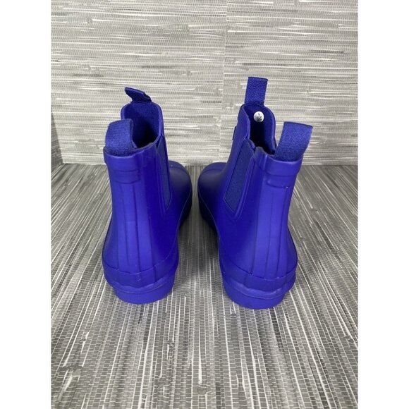 Hunter Womens Original Waterproof Chelsea Rain Boot‎ Blue Size 4B - Picture 5 of 8